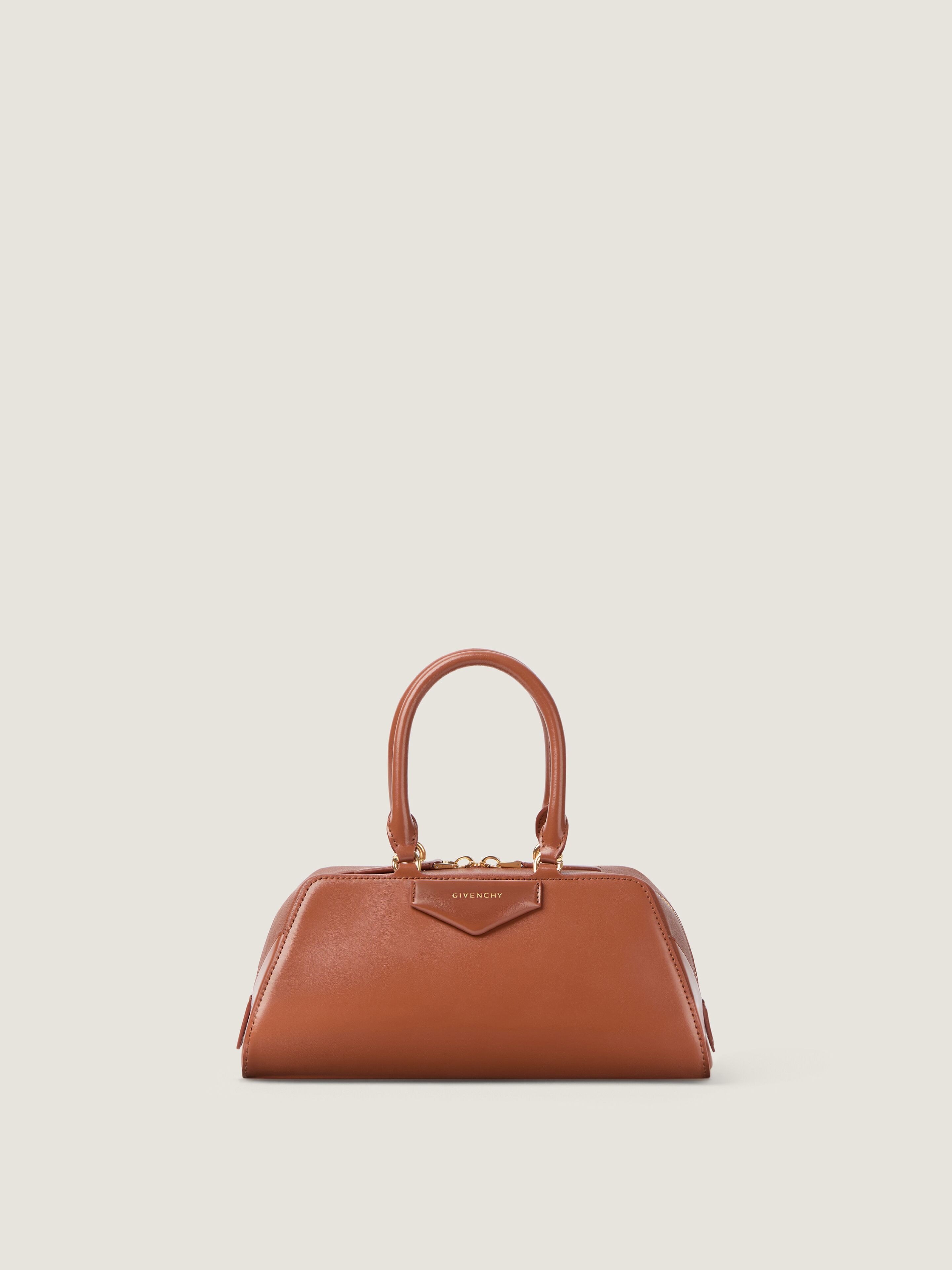 Small Antigona East-West bag in Box leather